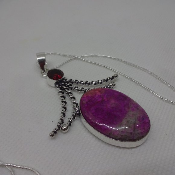 HANDMADE Jewelry Unique Rhodochrosite Ruby Handmade Sterling